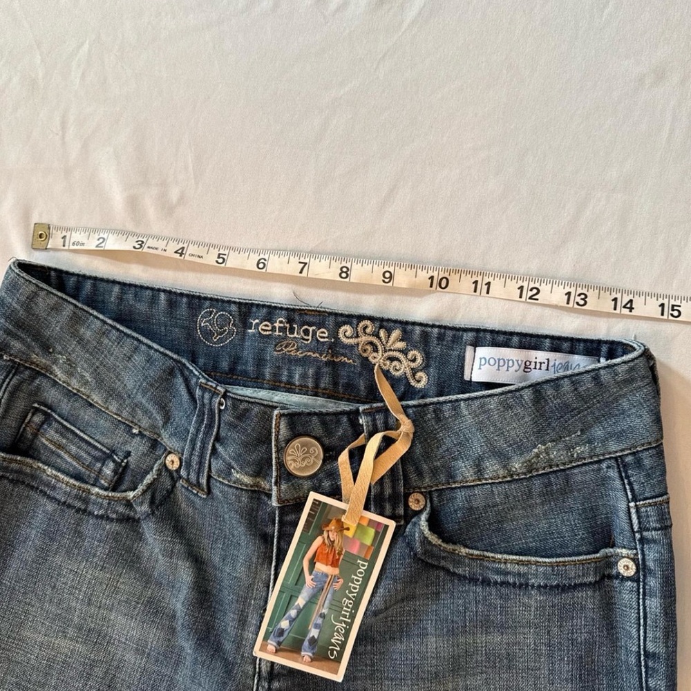 Refuge Blue Patchwork Flare Jeans - image 4